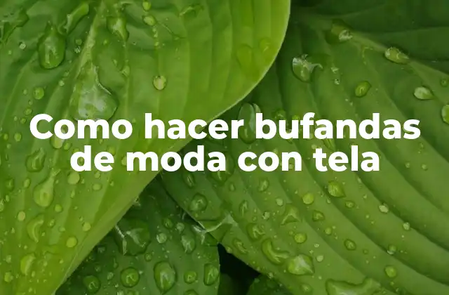 Como Hacer Bufandas de Moda con Tela