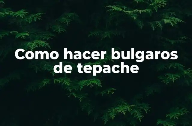 Como Hacer Bulgaros de Tepache