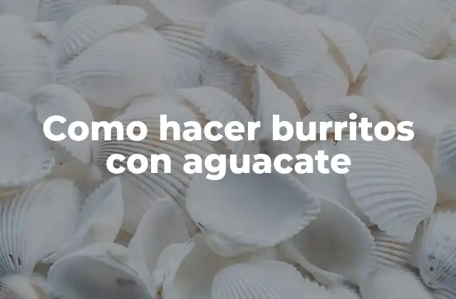 Como Hacer Burritos con Aguacate 2 Como hacer burritos con aguacate