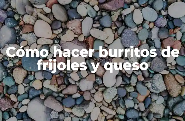Cómo Hacer Burritos de Frijoles y Queso