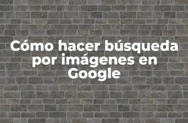 Cómo Hacer Búsqueda por Imágenes en Google