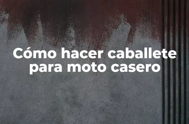 Cómo Hacer Caballete para Moto Casero