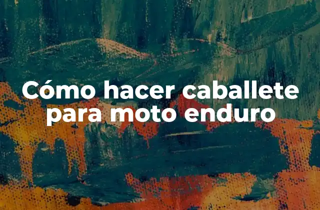 Cómo Hacer Caballete para Moto Enduro