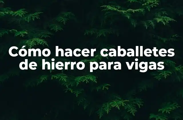 Cómo Hacer Caballetes de Hierro para Vigas 2 Caballetes de hierro para vigas