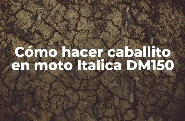 Cómo Hacer Caballito en Moto Italica Dm150