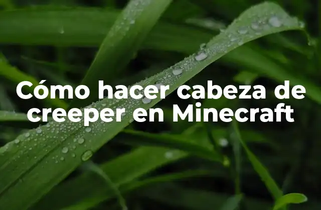 Cómo Hacer Cabeza de Creeper en Minecraft