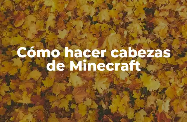 Cómo Hacer Cabezas de Minecraft