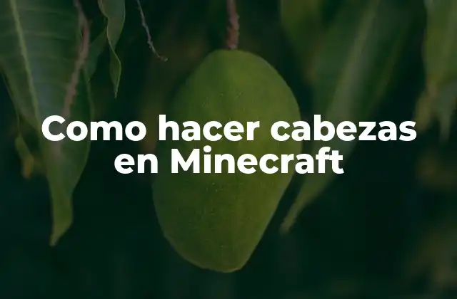 Como Hacer Cabezas en Minecraft