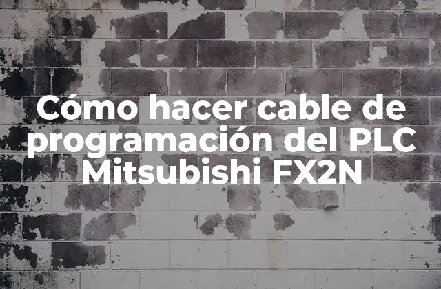 Cómo hacer cable de programación del PLC Mitsubishi FX2N