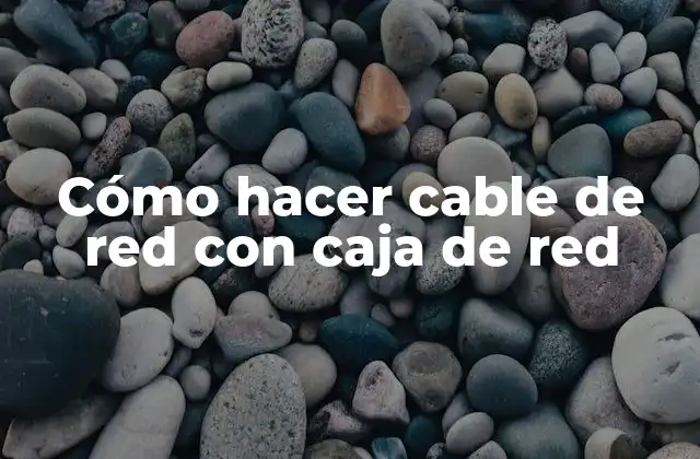 ¿Qué es un cable de red con caja de red?