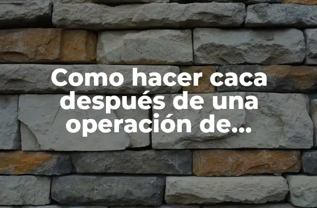 Como Hacer Caca Después de una Operación de Hemorroides 2 Como hacer caca después de una operación de hemorroides: ¿Qué es lo que debes saber?
