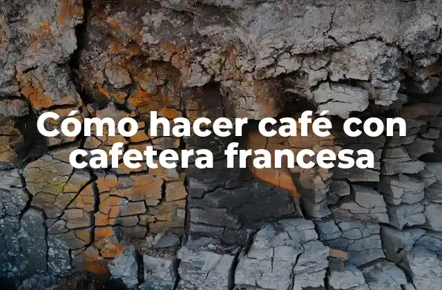 Cómo hacer café con cafetera francesa