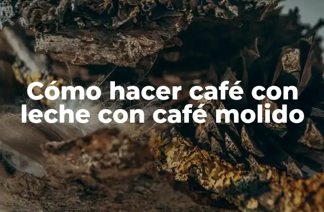 Cómo Hacer Café con Leche con Café Molido
