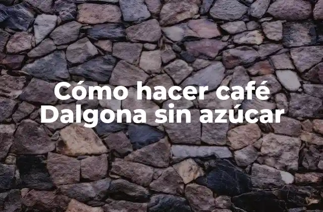 Cómo Hacer Café Dalgona sin Azúcar