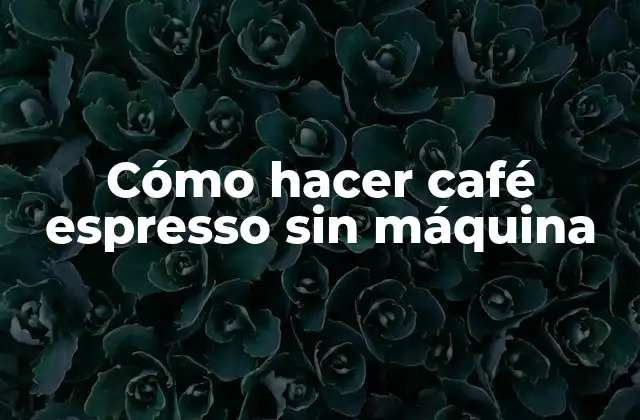 Cómo Hacer Café Espresso sin Máquina 2 Cómo hacer café espresso sin máquina
