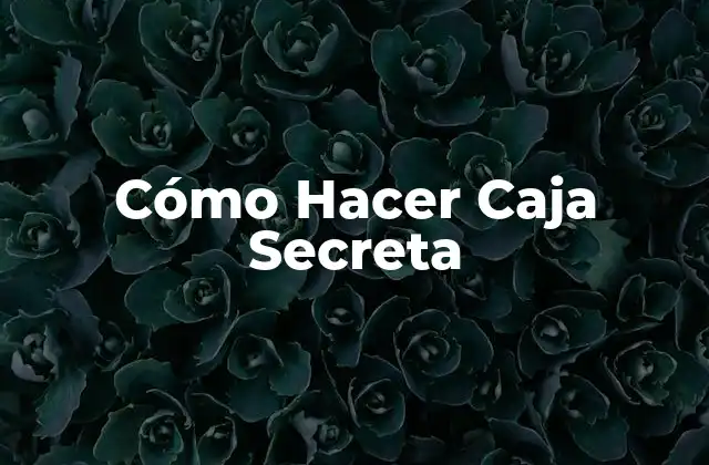 Cómo Hacer Caja Secreta 2 Cómo Hacer Caja Secreta