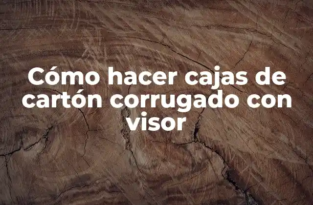Cómo Hacer Cajas de Cartón Corrugado con Visor