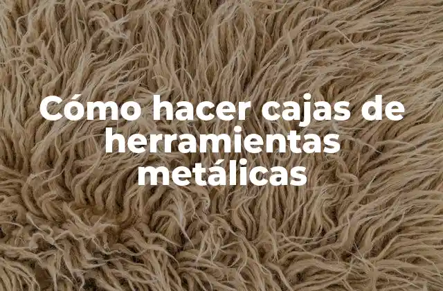 Cómo Hacer Cajas de Herramientas Metálicas