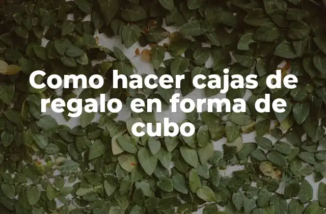 Como Hacer Cajas de Regalo en Forma de Cubo