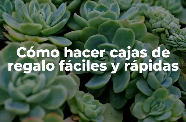 Cómo Hacer Cajas de Regalo Fáciles y Rápidas