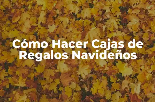 Cómo Hacer Cajas de Regalos Navideños