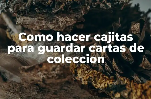 Cajitas para guardar cartas de coleccion