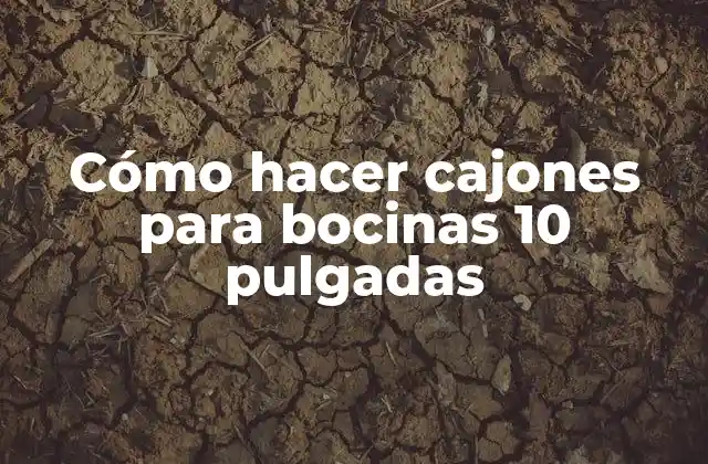 Cómo Hacer Cajones para Bocinas 10 Pulgadas
