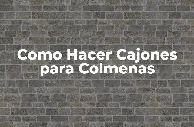 Como Hacer Cajones para Colmenas