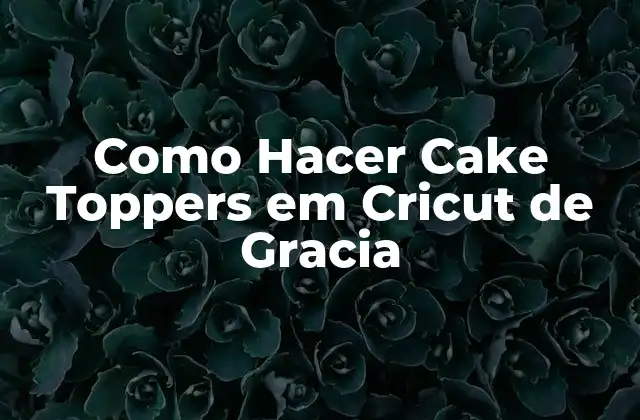Como Hacer Cake Toppers Em Cricut de Gracia