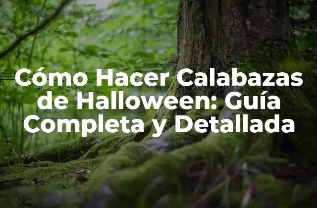 Cómo Hacer Calabazas de Halloween: Guía Completa y Detallada