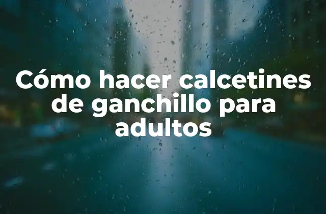 Cómo Hacer Calcetines de Ganchillo para Adultos