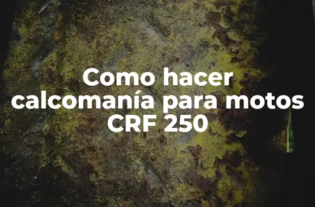 Como Hacer Calcomanía para Motos Crf 250