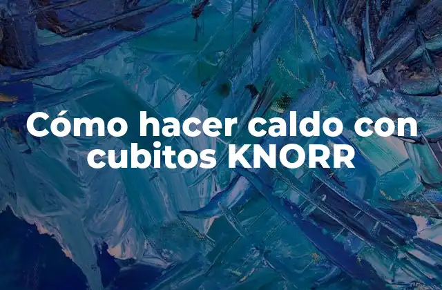 ¿Qué son los cubitos KNORR y para qué sirven?