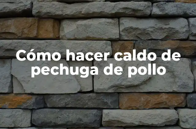 Cómo Hacer Caldo de Pechuga de Pollo