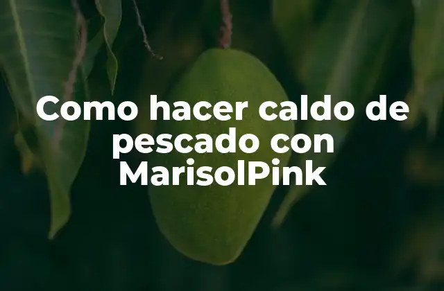 Como Hacer Caldo de Pescado con Marisolpink 2 Caldo de pescado con MarisolPink