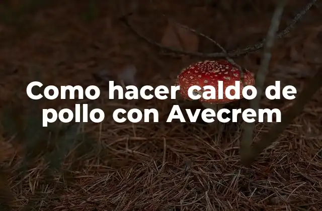 Como Hacer Caldo de Pollo con Avecrem 2 ¿Qué es Avecrem y cómo se utiliza en el caldo de pollo?