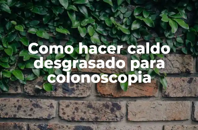 Como Hacer Caldo Desgrasado para Colonoscopia