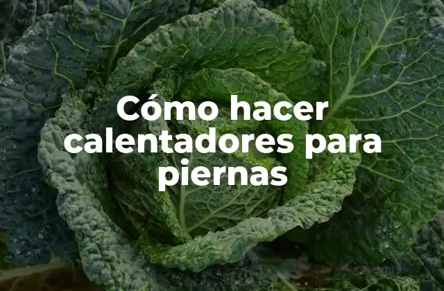 Cómo Hacer Calentadores para Piernas