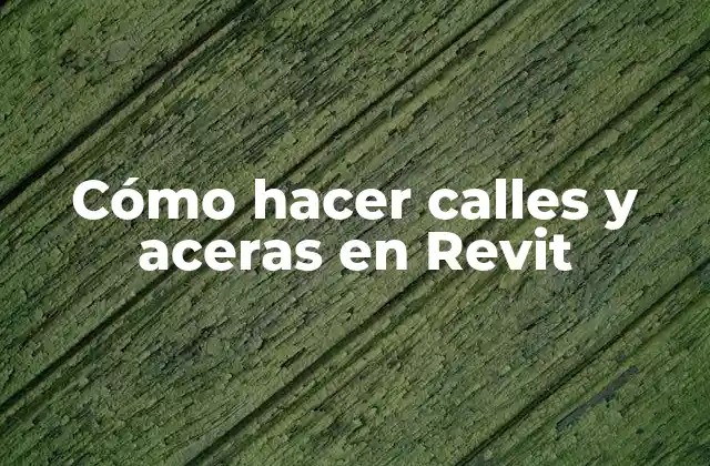 Cómo Hacer Calles y Aceras en Revit