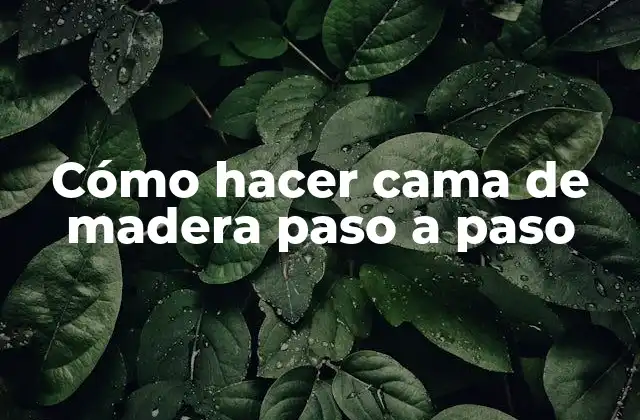 Cómo hacer cama de madera paso a paso