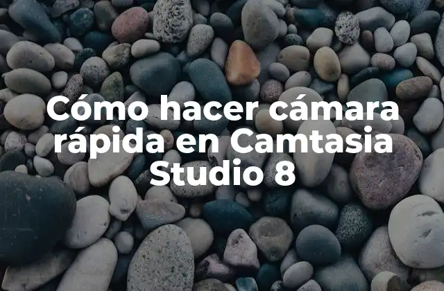 Cómo Hacer Cámara Rápida en Camtasia Studio 8