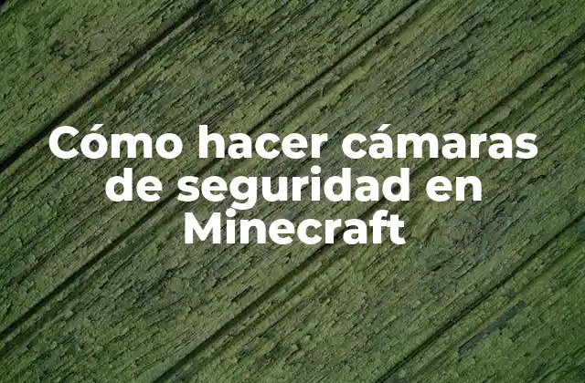 Cómo Hacer Cámaras de Seguridad en Minecraft