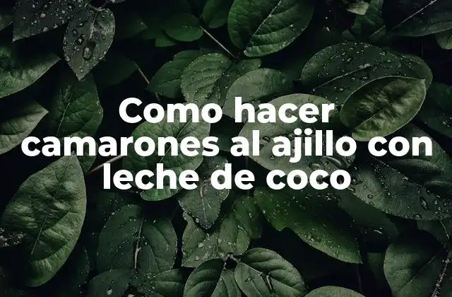 Como Hacer Camarones Al Ajillo con Leche de Coco 2 ¿Qué son los camarones al ajillo con leche de coco?