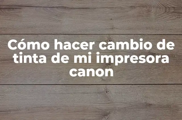 Cómo Hacer Cambio de Tinta de Mi Impresora Canon 2 Cómo hacer cambio de tinta de mi impresora canon