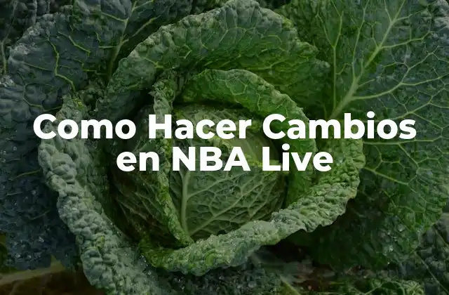Como Hacer Cambios en Nba Live 2 Que son los Cambios en NBA Live