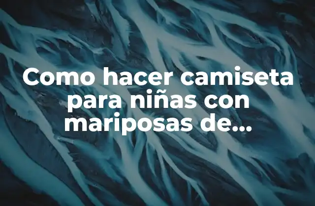 Como Hacer Camiseta para Niñas con Mariposas de Lentejuelas