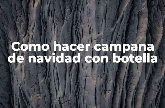 Como Hacer Campana de Navidad con Botella