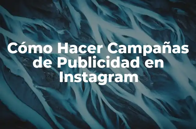 Cómo Hacer Campañas de Publicidad en Instagram