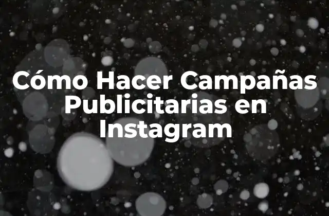 Cómo Hacer Campañas Publicitarias en Instagram