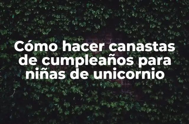 Cómo Hacer Canastas de Cumpleaños para Niñas de Unicornio